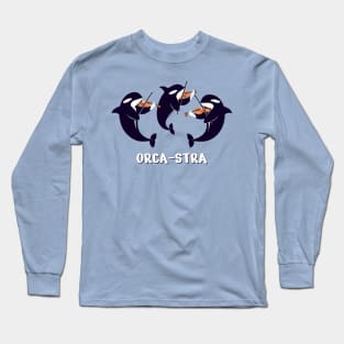 Orca-stra Violin - Funny Musical for Animal Lovers Long Sleeve T-Shirt